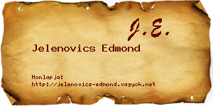 Jelenovics Edmond névjegykártya